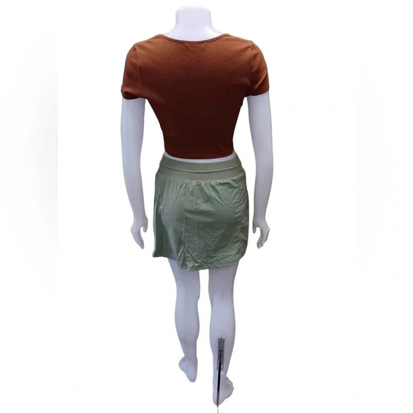 Telluride Stretch-Woven Ripstop Skort Oil Green Size Small - Picture 3 of 7